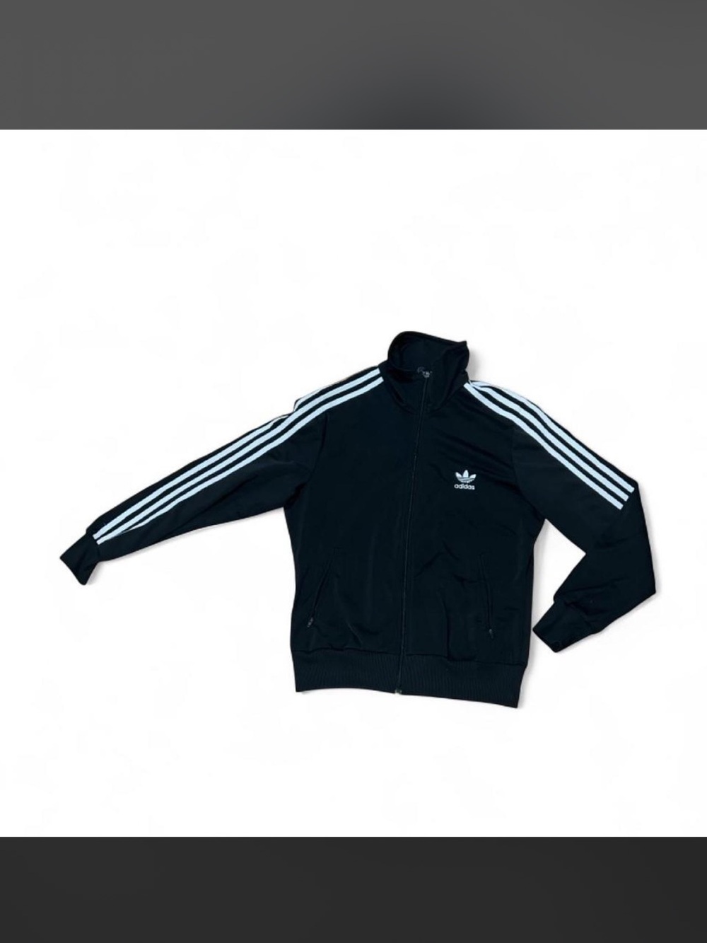 Adidas Kid’s Black Three-Stripe Track Jacket